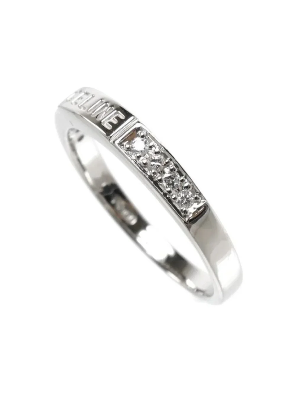 Celine Platinum Ring Diamond Vintage